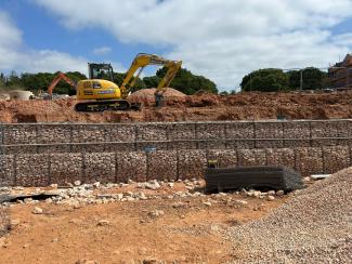 National Retaining Solutions services page image - gabion wall installation